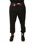 Dolce & Gabbana Black Camouflage Wool Jogger Sweatpants