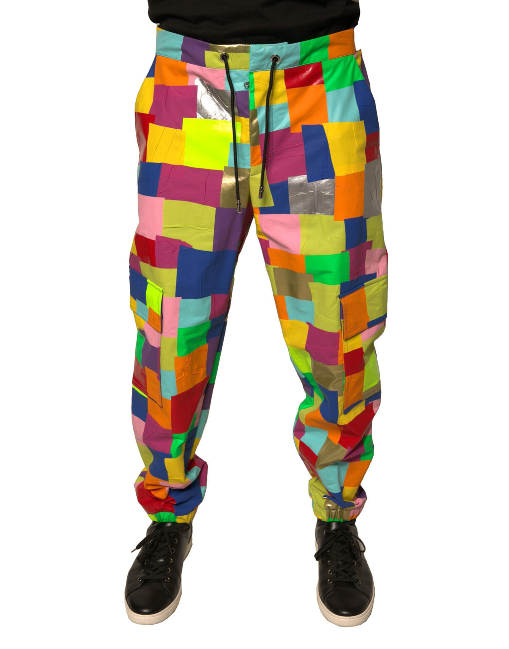 Dolce & Gabbana Multicolor Cotton Patchwork Men's Cargo Pants