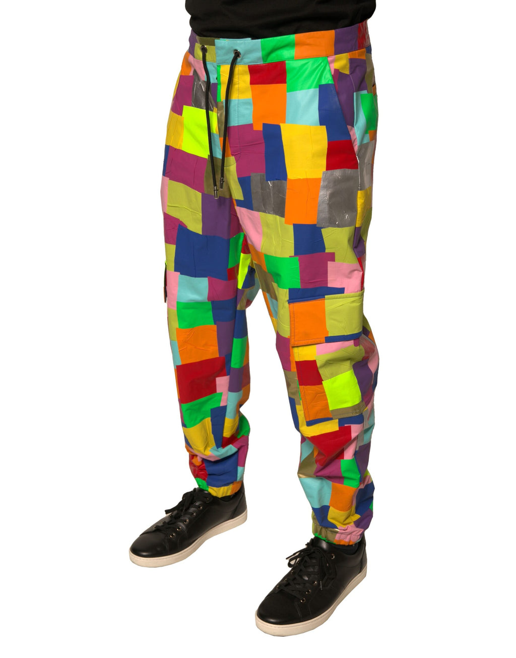 Dolce & Gabbana Multicolor Cotton Patchwork Men's Cargo Pants