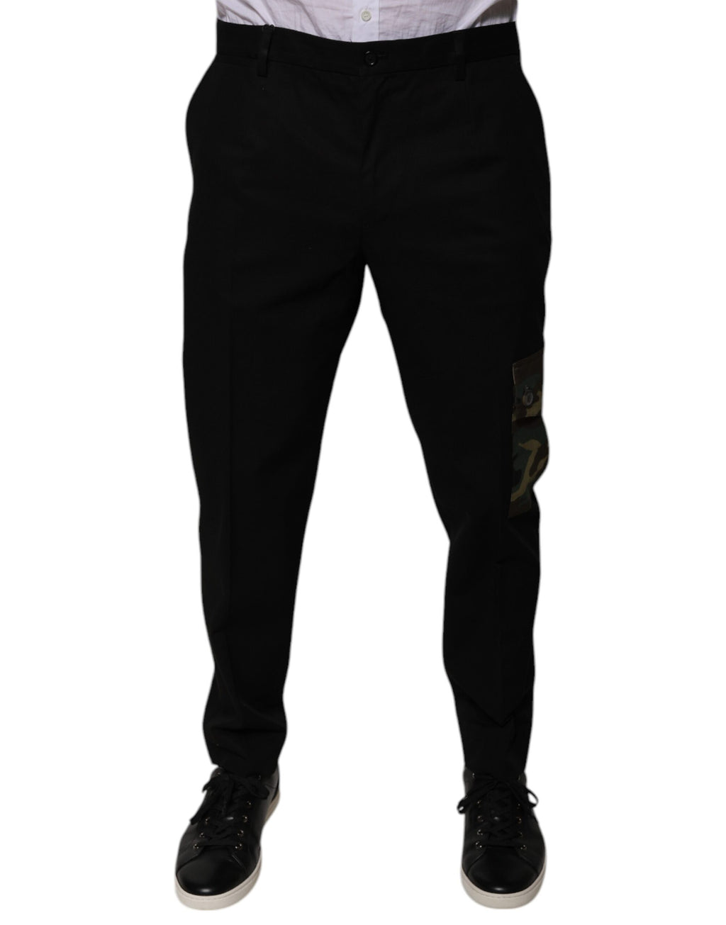 Dolce & Gabbana Schwarze Baumwolle Männer Cargo Freizeithosen