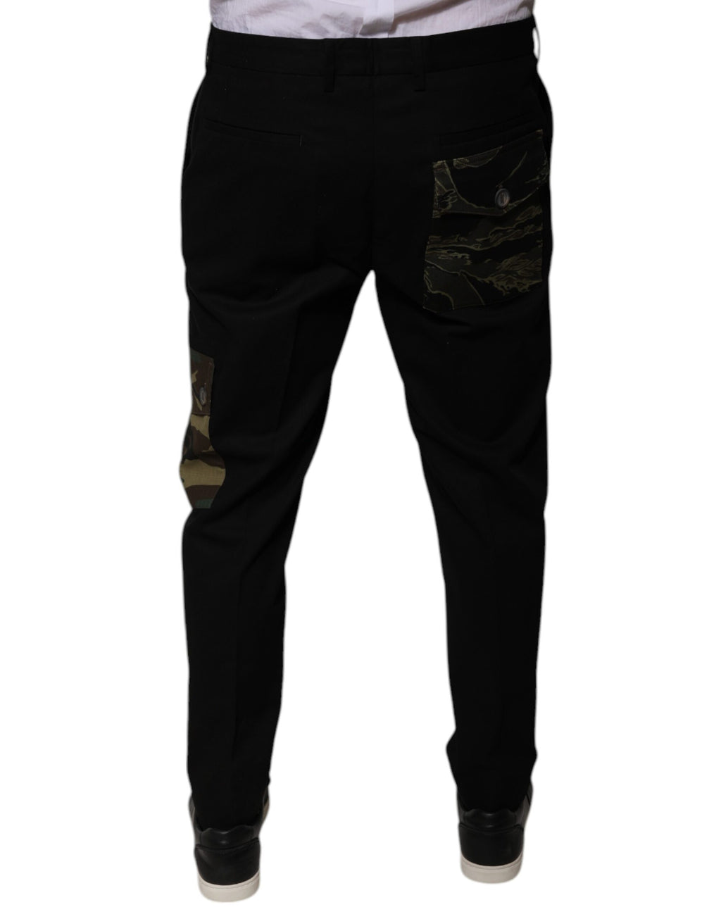 Dolce & Gabbana Schwarze Baumwolle Männer Cargo Freizeithosen