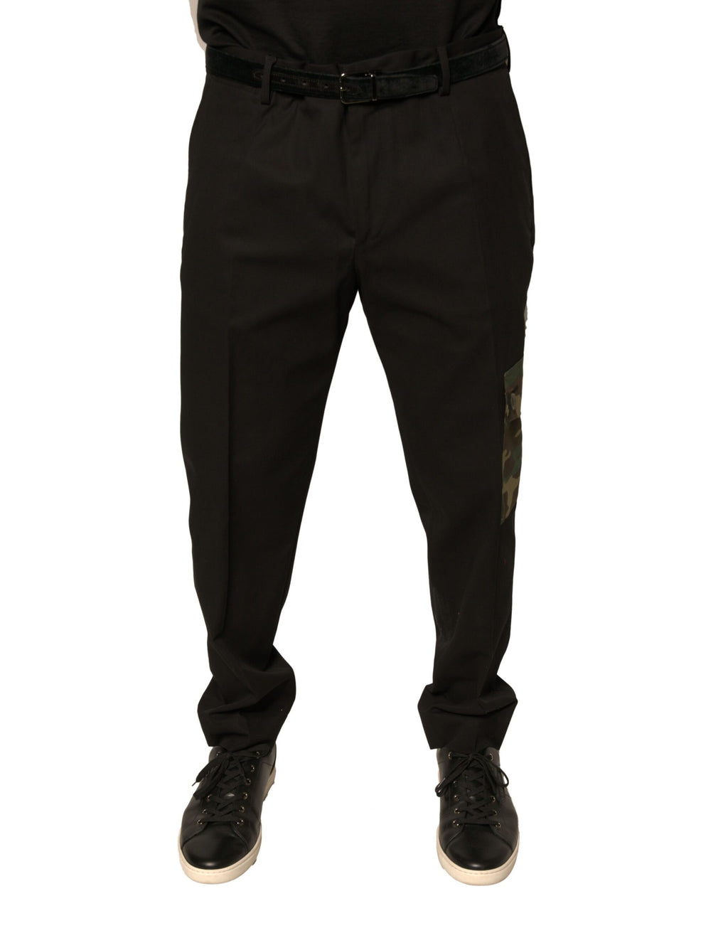 Dolce & Gabbana Schwarze Baumwolle Männer Cargo Freizeithosen