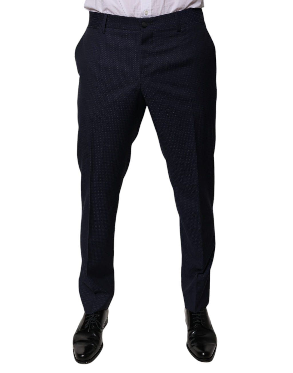 Dolce & Gabbana Dark Blue Cotton Men's Suit Trousers