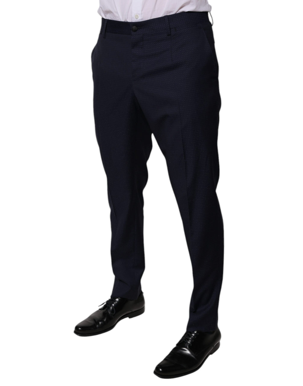 Dolce & Gabbana Dark Blue Cotton Men's Suit Trousers