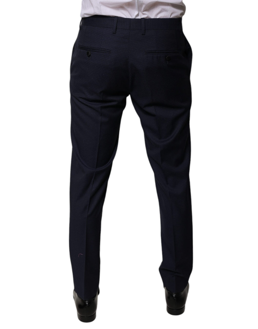 Dolce & Gabbana Dark Blue Cotton Men's Suit Trousers