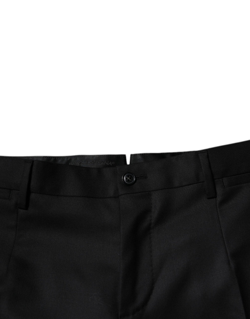 Dolce & Gabbana Schwarze konisch zulaufende formelle Anzughose aus Wolle