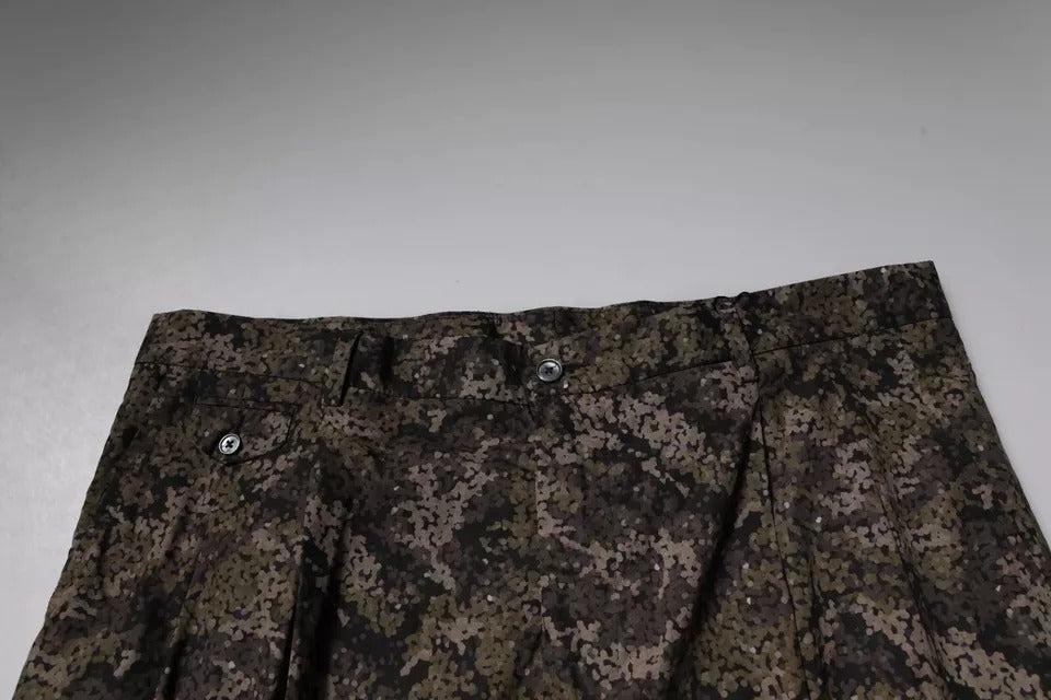Dolce & Gabbana Multicolor Camouflage Herren Anzughose