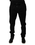 Dolce & Gabbana Schwarze Logo-Baumwoll-Stretch-Skinny-Jeans