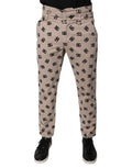 Dolce & Gabbana Beige Logo Baumwolle Skinny Denim Jeans