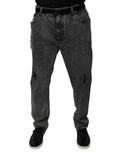Dolce & Gabbana Dunkelgraue Skinny Denim Jeans aus Baumwolle