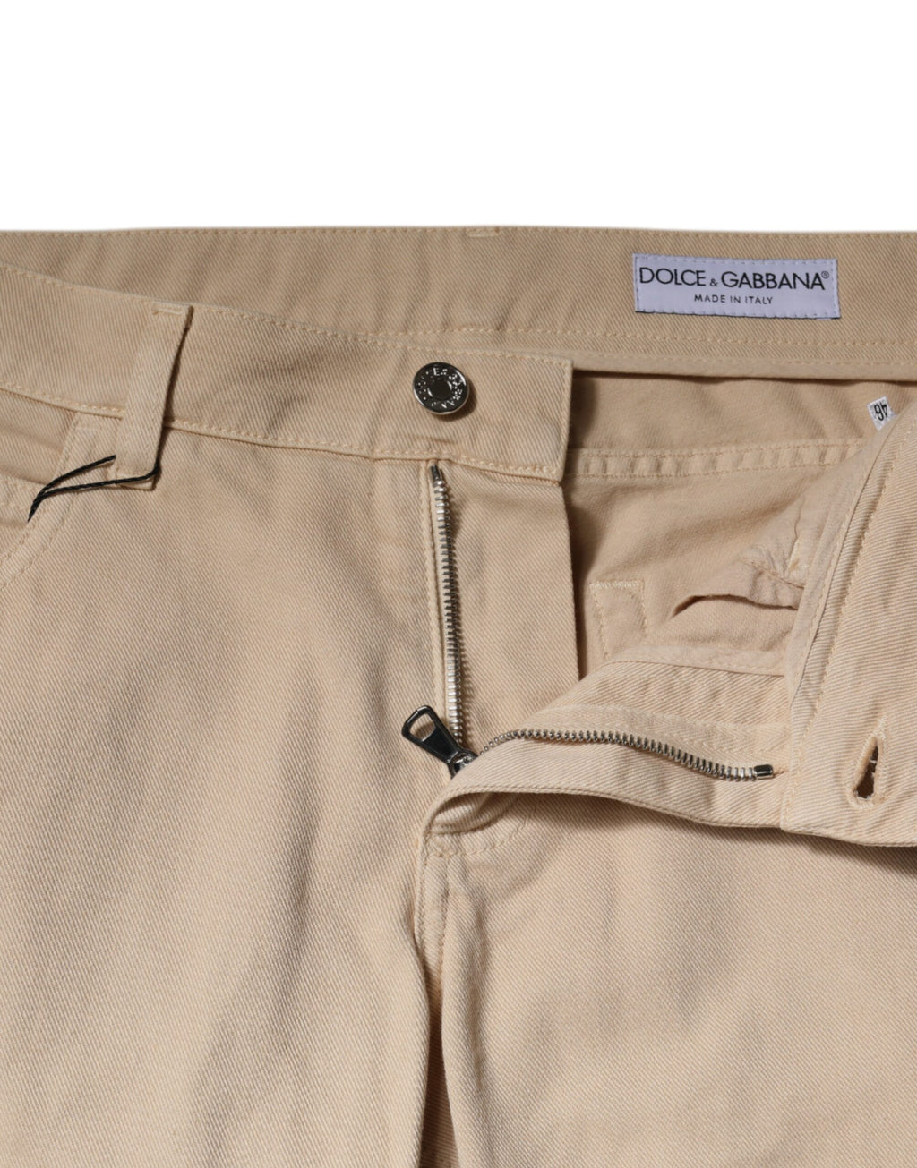 Dolce & Gabbana Beige Cotton Stretch Regular Men's Denim Jeans