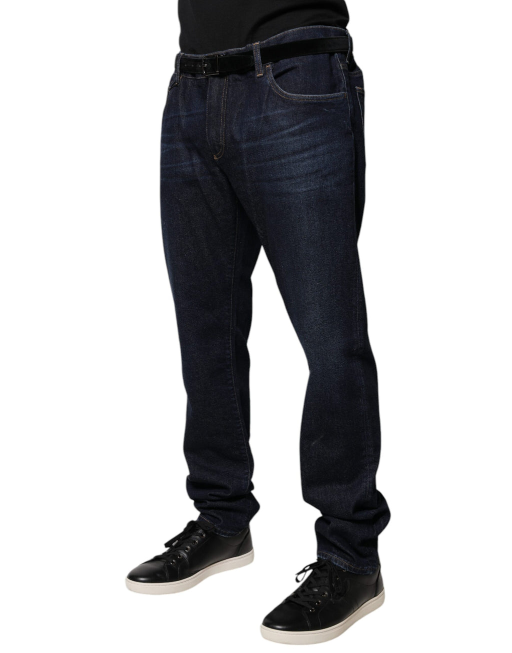 Dolce & Gabbana Dunkelblaue Skinny Denim Jeans aus Baumwolle