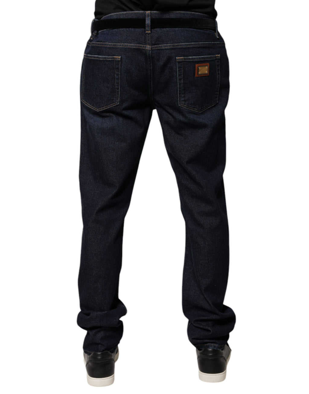 Dolce & Gabbana Dunkelblaue Skinny Denim Jeans aus Baumwolle