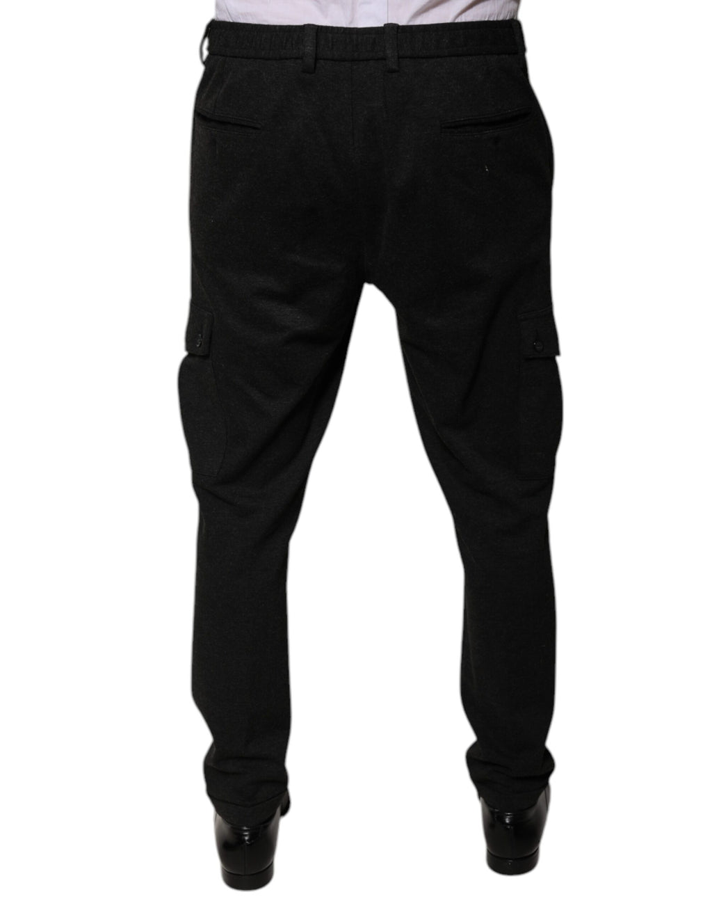 Dolce & Gabbana Schwarze Viskose Cargo Herren Freizeithosen