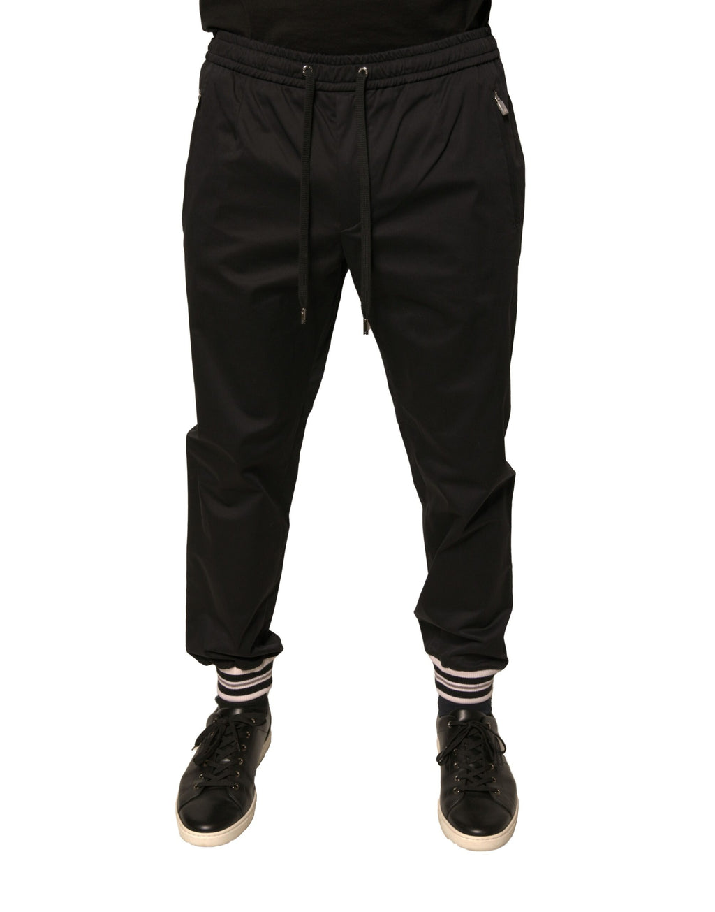Dolce & Gabbana Black Cotton-Blend Jogger Sweatpants