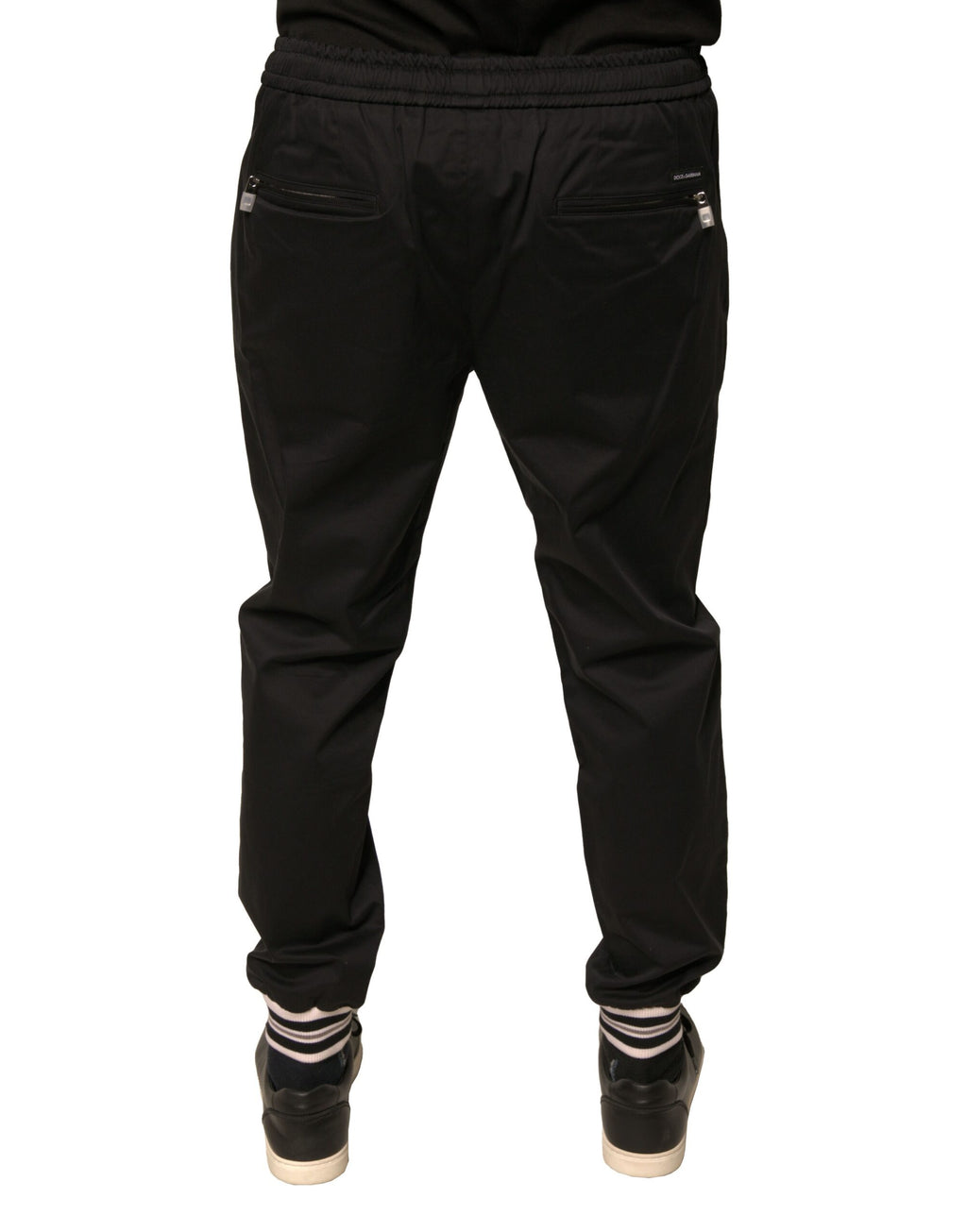 Dolce & Gabbana Black Cotton-Blend Jogger Sweatpants