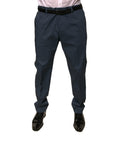 Dolce & Gabbana Dunkelblaue Cotton Stretch Skinny Herren Anzughose