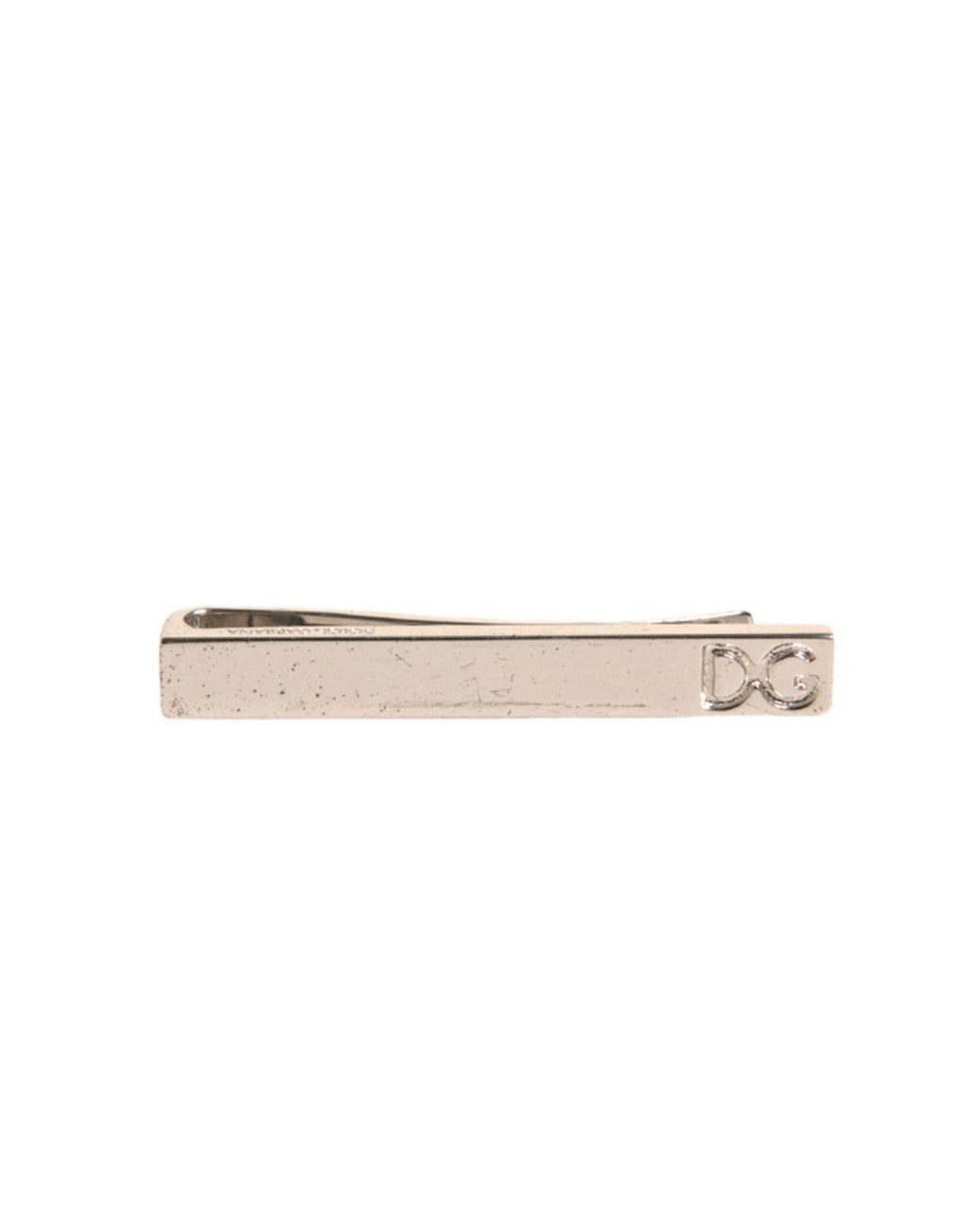Dolce & Gabbana Silver-tone Brass Logo Tie Clip Bar