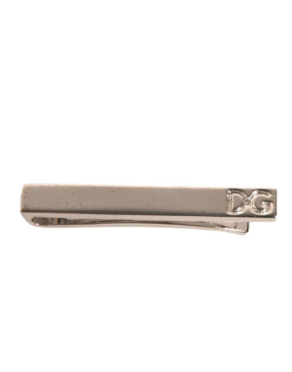 Dolce & Gabbana Silver-tone Brass Logo Tie Clip Bar