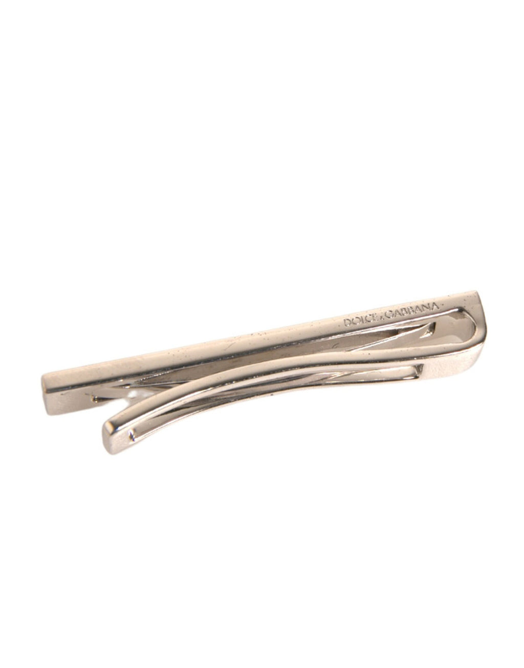 Dolce & Gabbana Silver-tone Brass Logo Tie Clip Bar