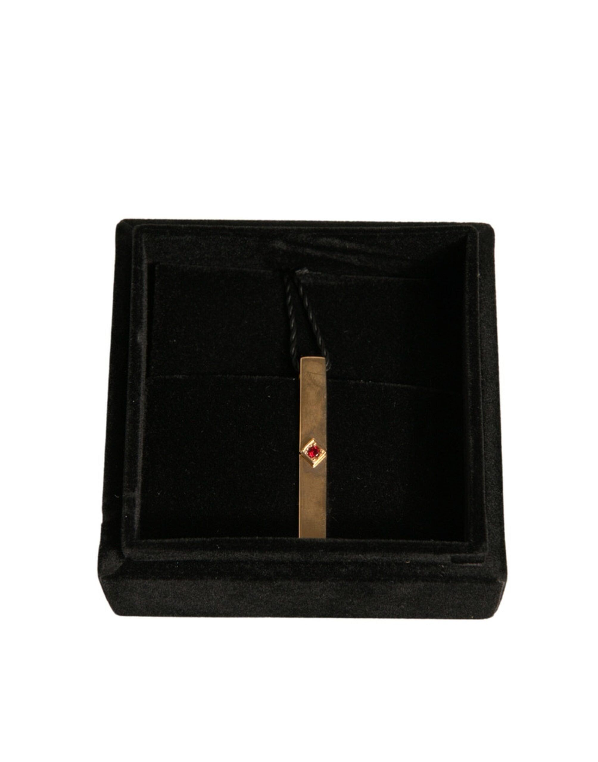 Dolce & Gabbana Goldton Messing Kristall Krawattenklammer Bar