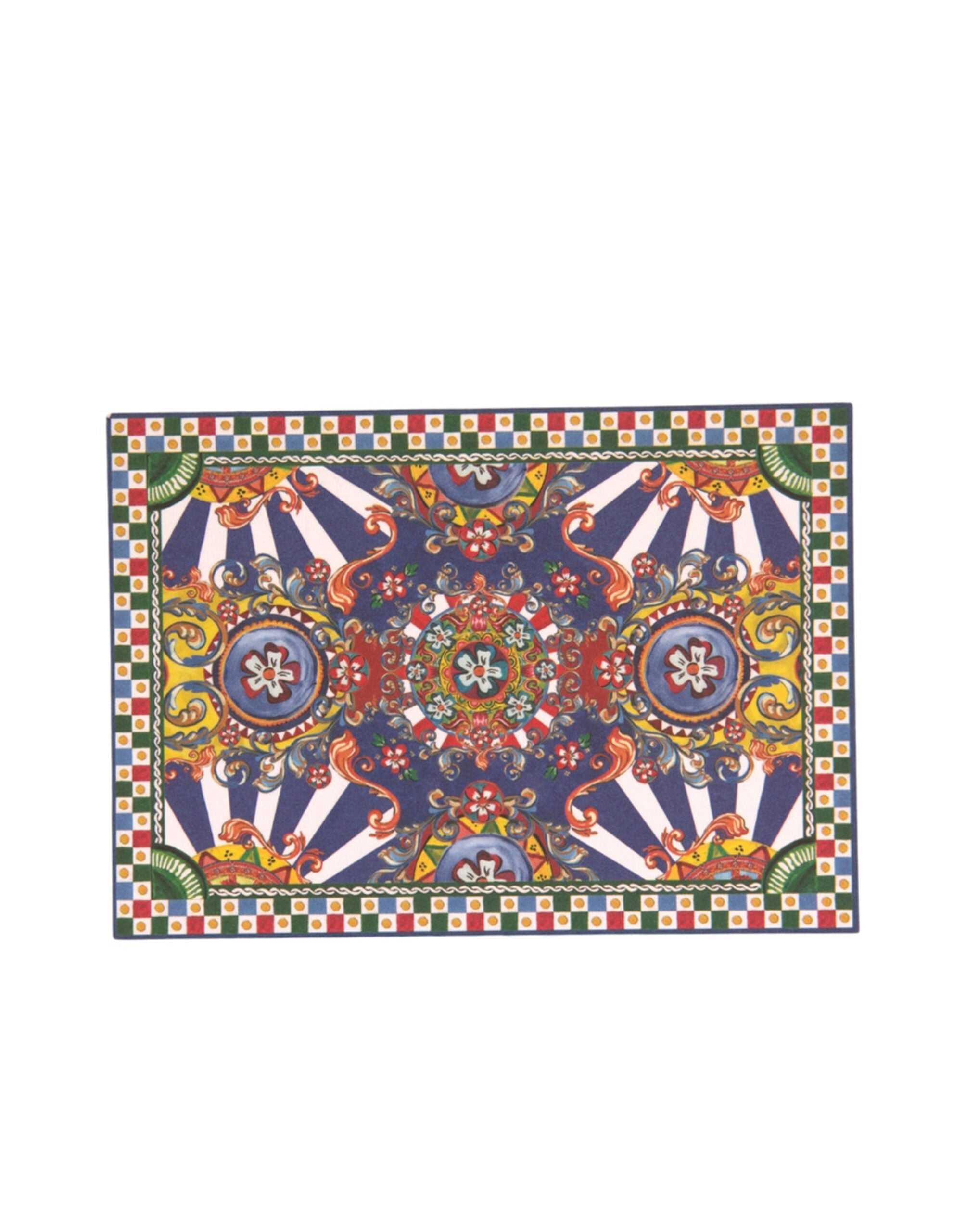 Dolce & Gabbana Multicolor Carretto Siciliano Envelope Postcard Case