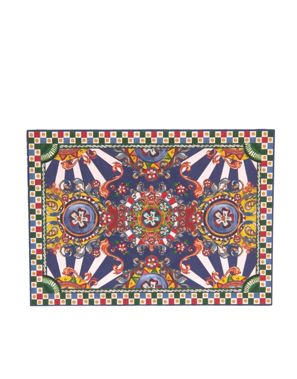 Dolce & Gabbana Multicolor Carretto Siciliano Envelope Postcard Case