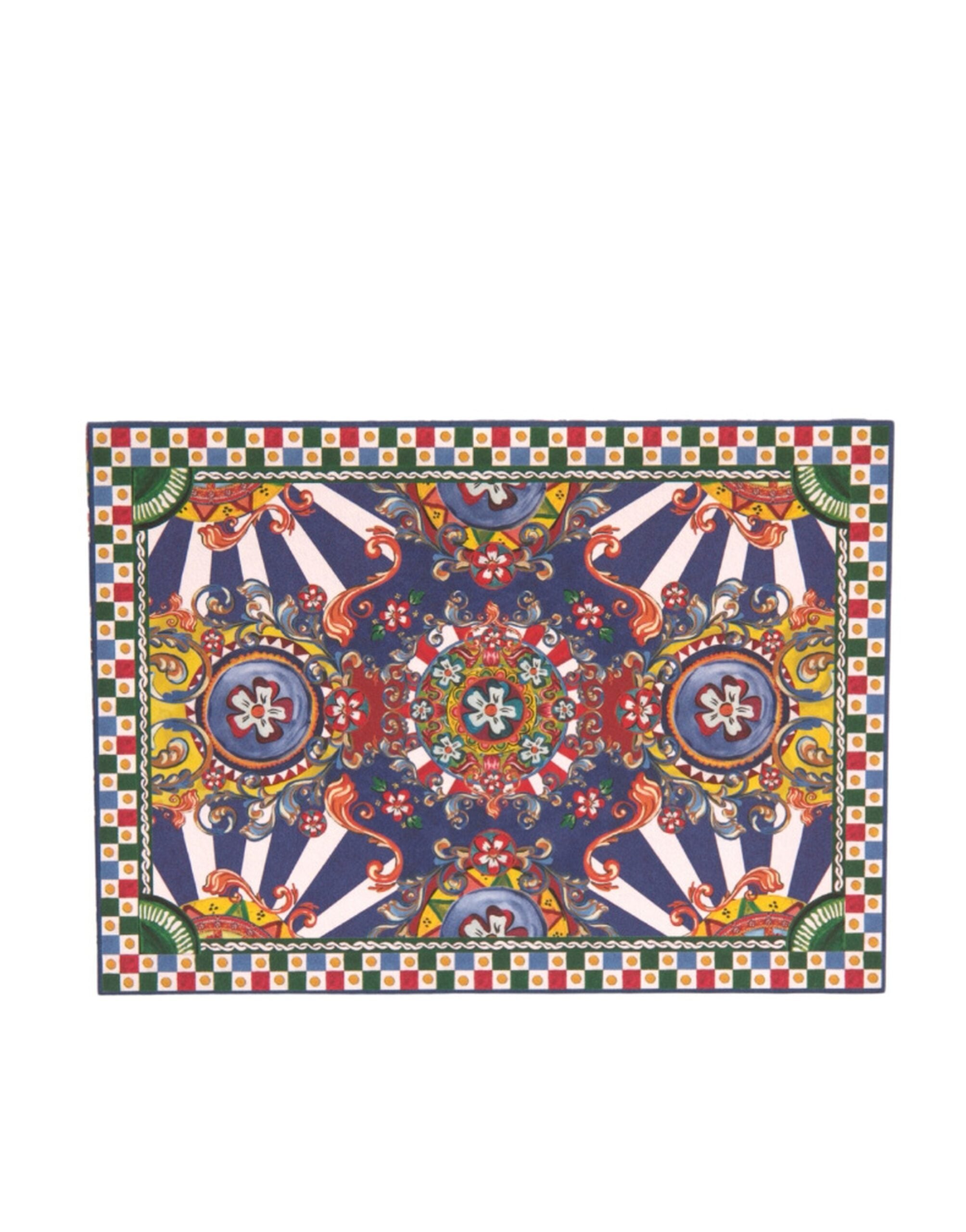 Dolce & Gabbana Multicolor Carretto Siciliano Envelope Postcard Case