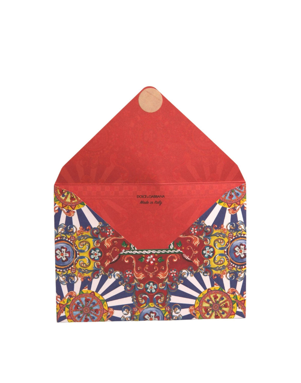 Dolce & Gabbana Multicolor Carretto Siciliano Envelope Postcard Case
