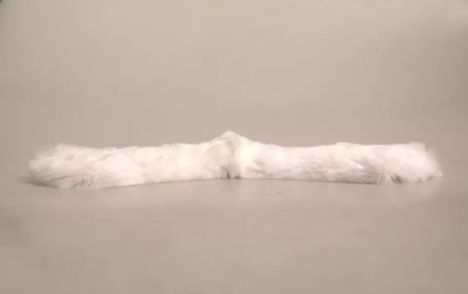 Dolce & Gabbana White Fur Shoulder Collar Wrap Scarf