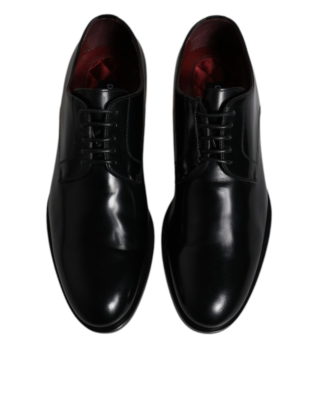 Dolce & Gabbana Black Calfskin Derby Lace-up Formal Dress Shoes