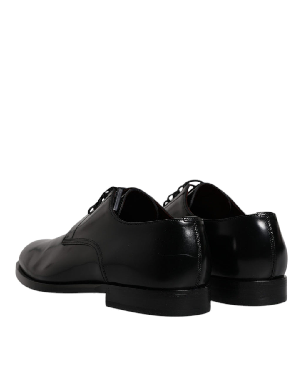 Dolce & Gabbana Black Calfskin Derby Lace-up Formal Dress Shoes