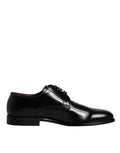 Dolce & Gabbana Black Calfskin Derby Lace-up Formal Dress Shoes