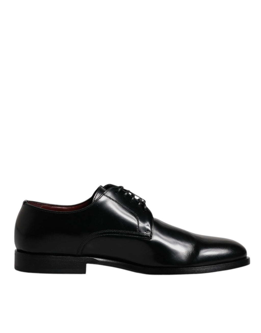 Dolce & Gabbana Black Calfskin Derby Lace-up Formal Dress Shoes