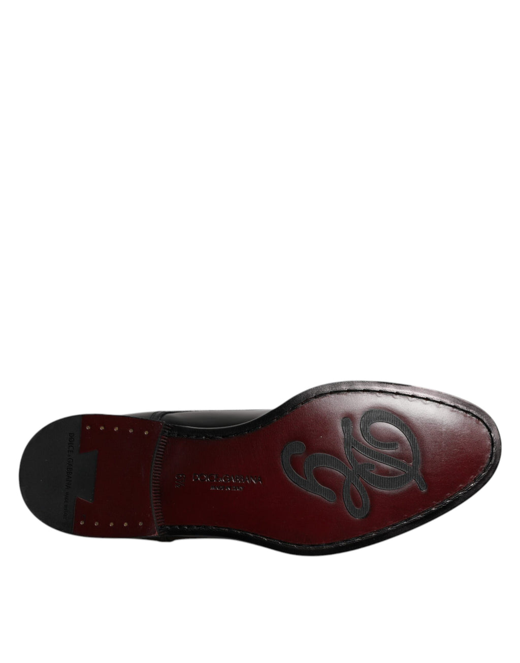 Dolce & Gabbana Black Calfskin Derby Lace-up Formal Dress Shoes
