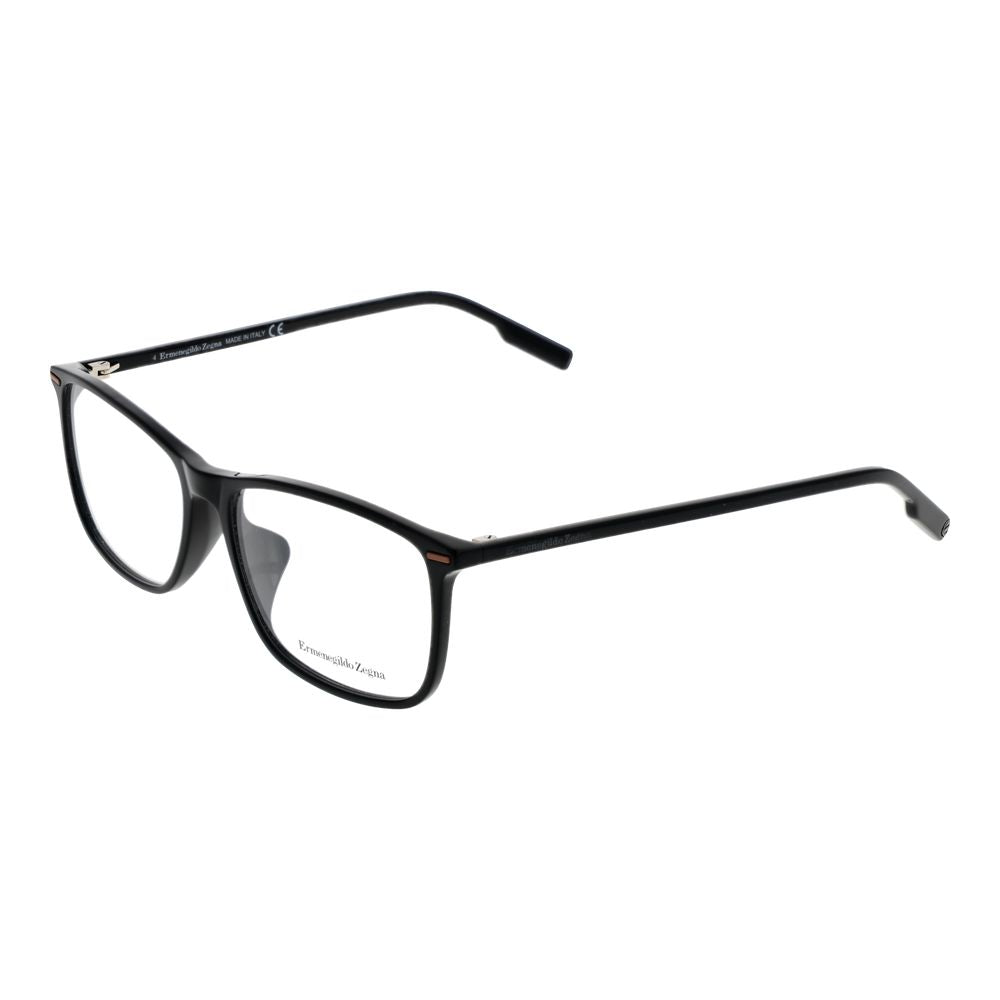 Ermenegildo Zegna Black Acetate Eyeglass Frames