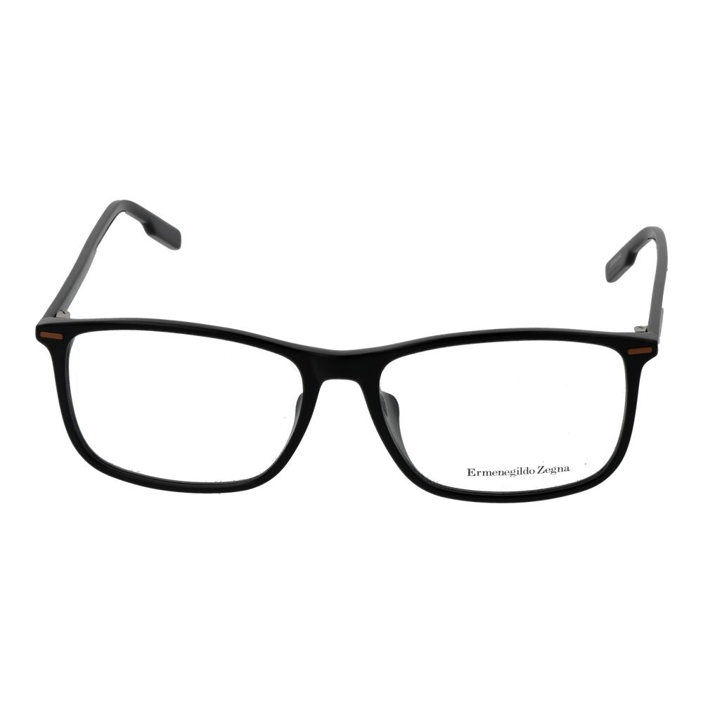 Ermenegildo Zegna Black Acetate Eyeglass Frames