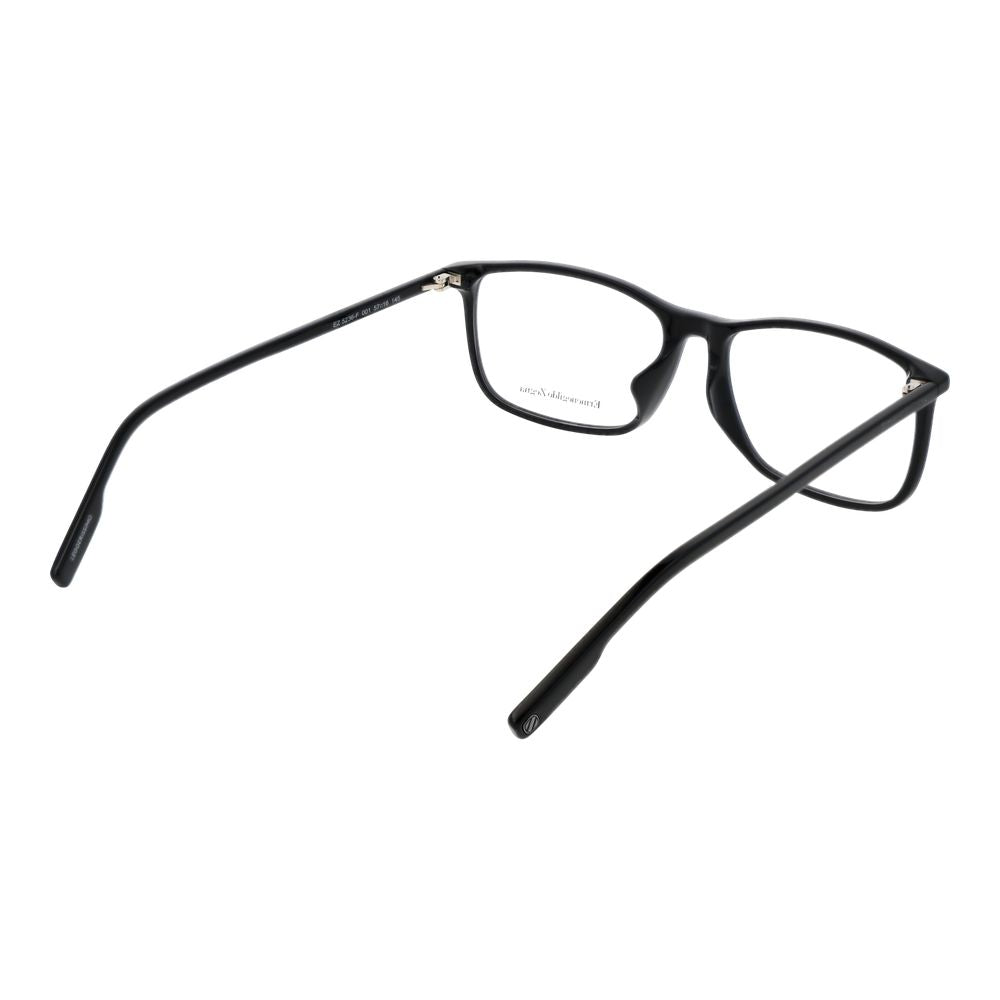 Ermenegildo Zegna Black Acetate Eyeglass Frames