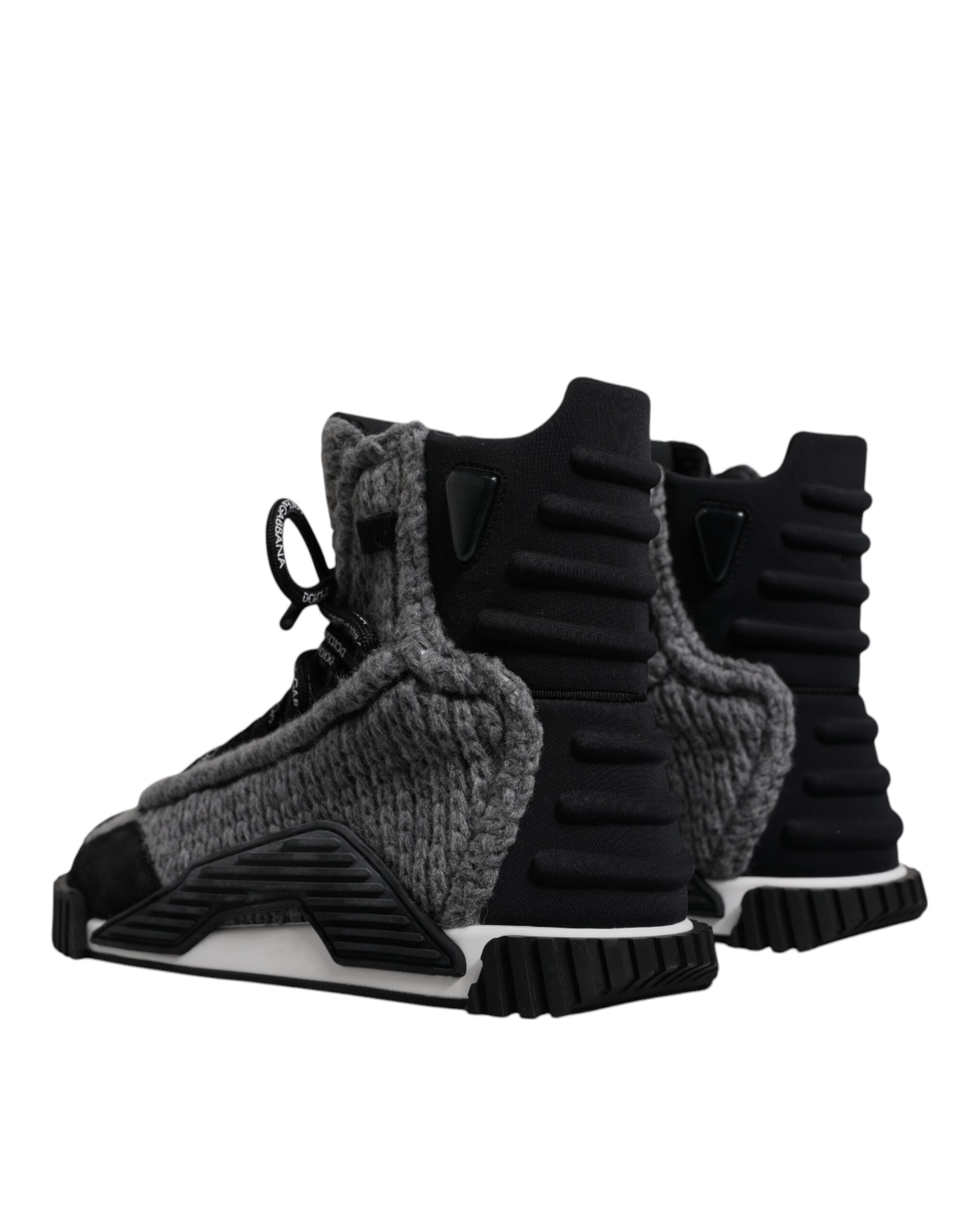 Dolce & Gabbana Grau Schwarz NS1 High Top Stiefel Sneakers Schuhe
