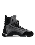 Dolce & Gabbana Grau Schwarz NS1 High Top Stiefel Sneakers Schuhe