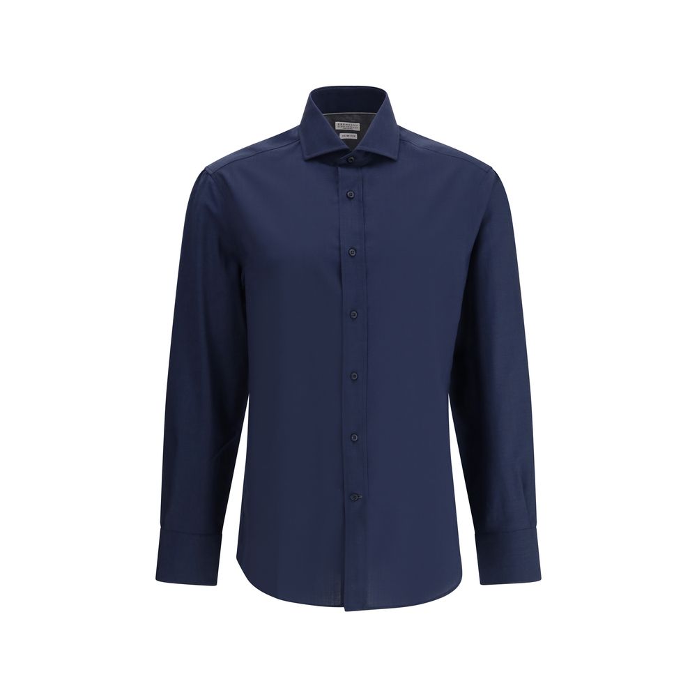 Brunello Cucinelli Cotton Shirt in Blue