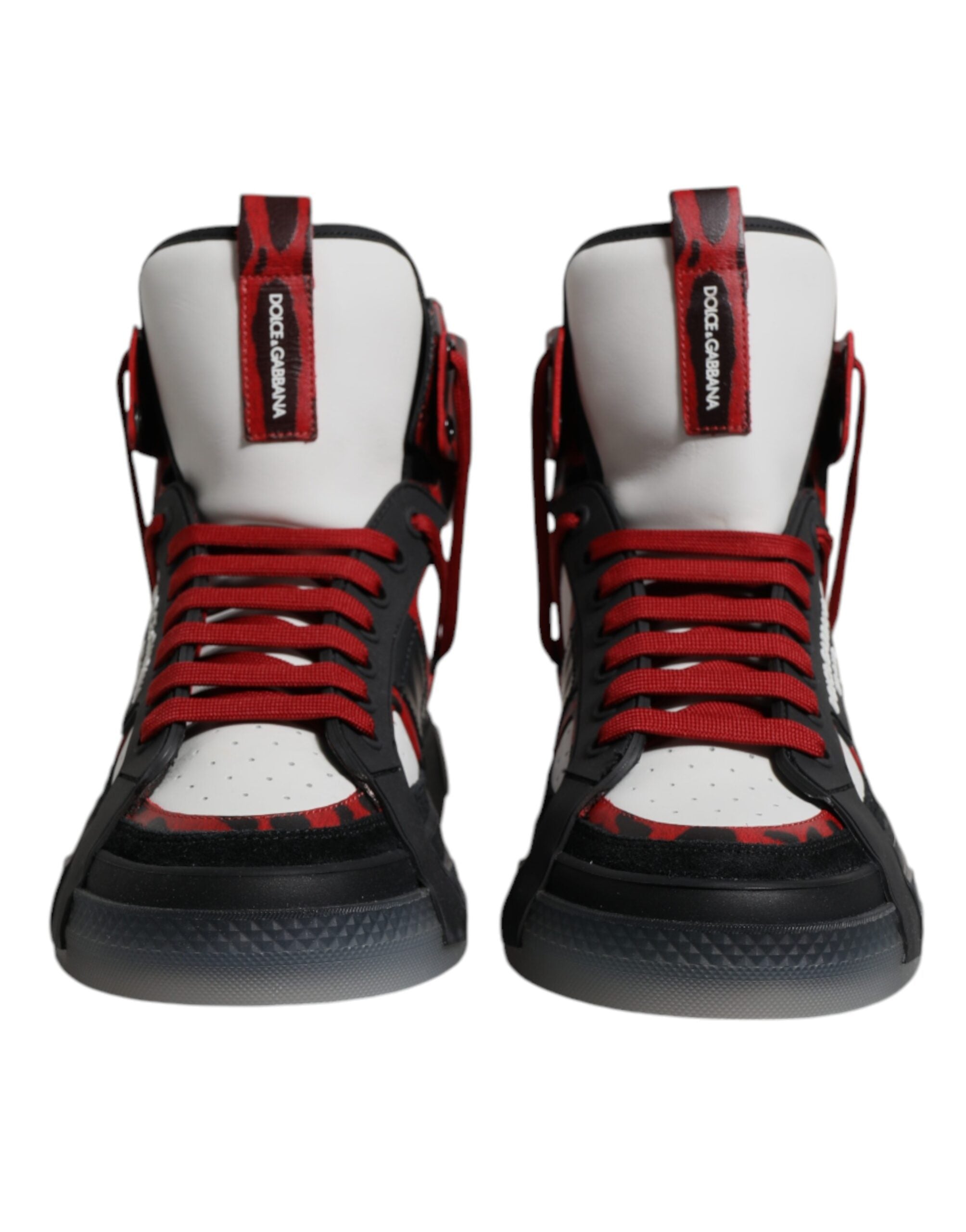 Dolce & Gabbana Multicolor Leder High Top Sneakers Schuhe