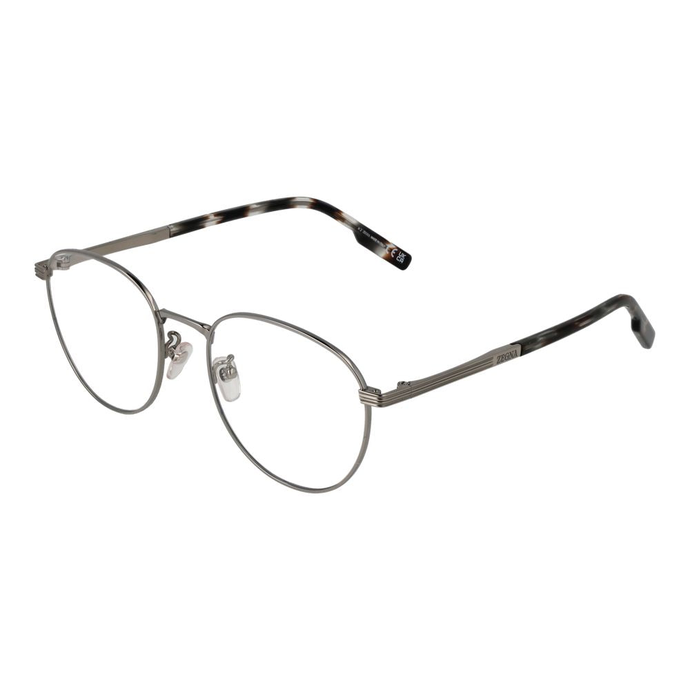 Ermenegildo Zegna Graue Titan-Brillenfassung