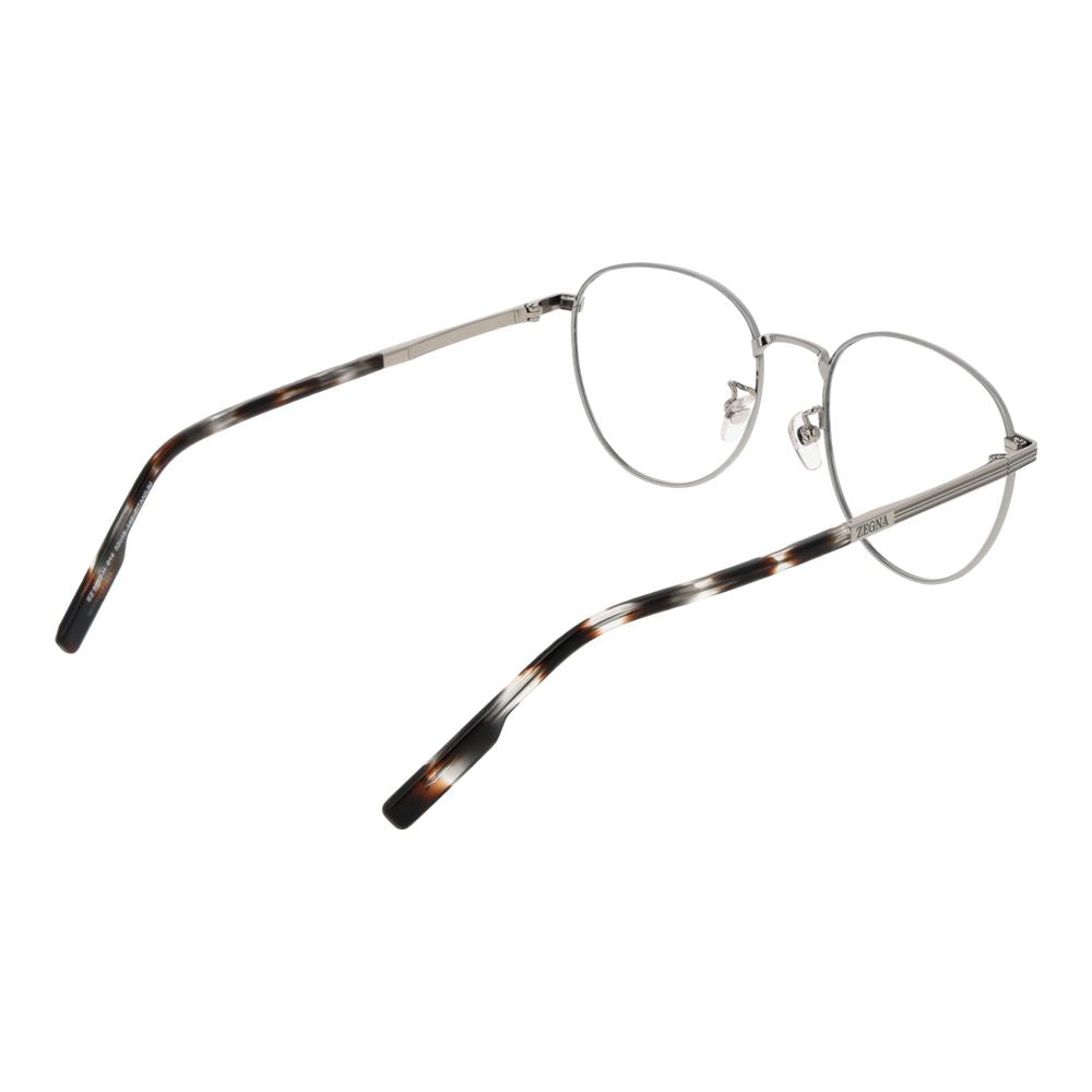 Ermenegildo Zegna Graue Titan-Brillenfassung
