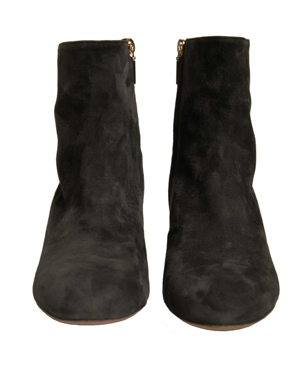 Dolce & Gabbana Black Embellished Heel Boots Shoes