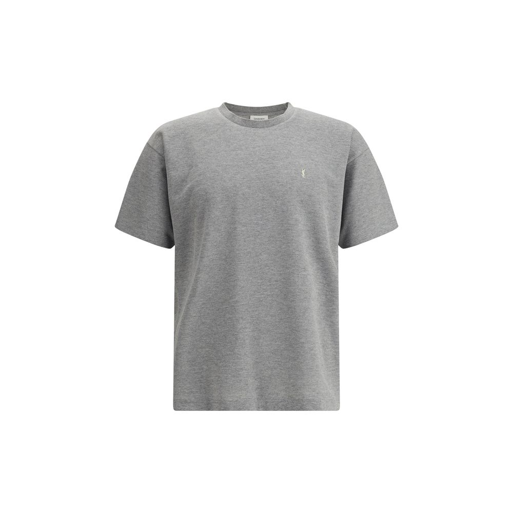 Saint Laurent Grey Oversized Cotton T-Shirt