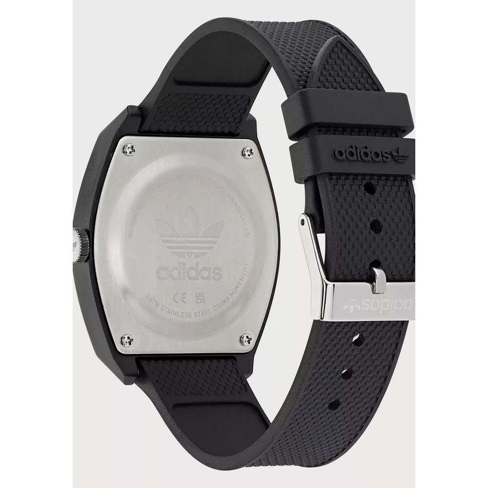 Adidas Schwarze Synthetik Sportuhr