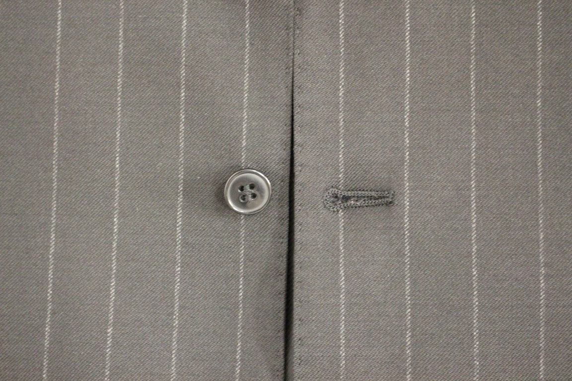Dolce & Gabbana Schwarz gestreifte Logo-Weste aus Wolle