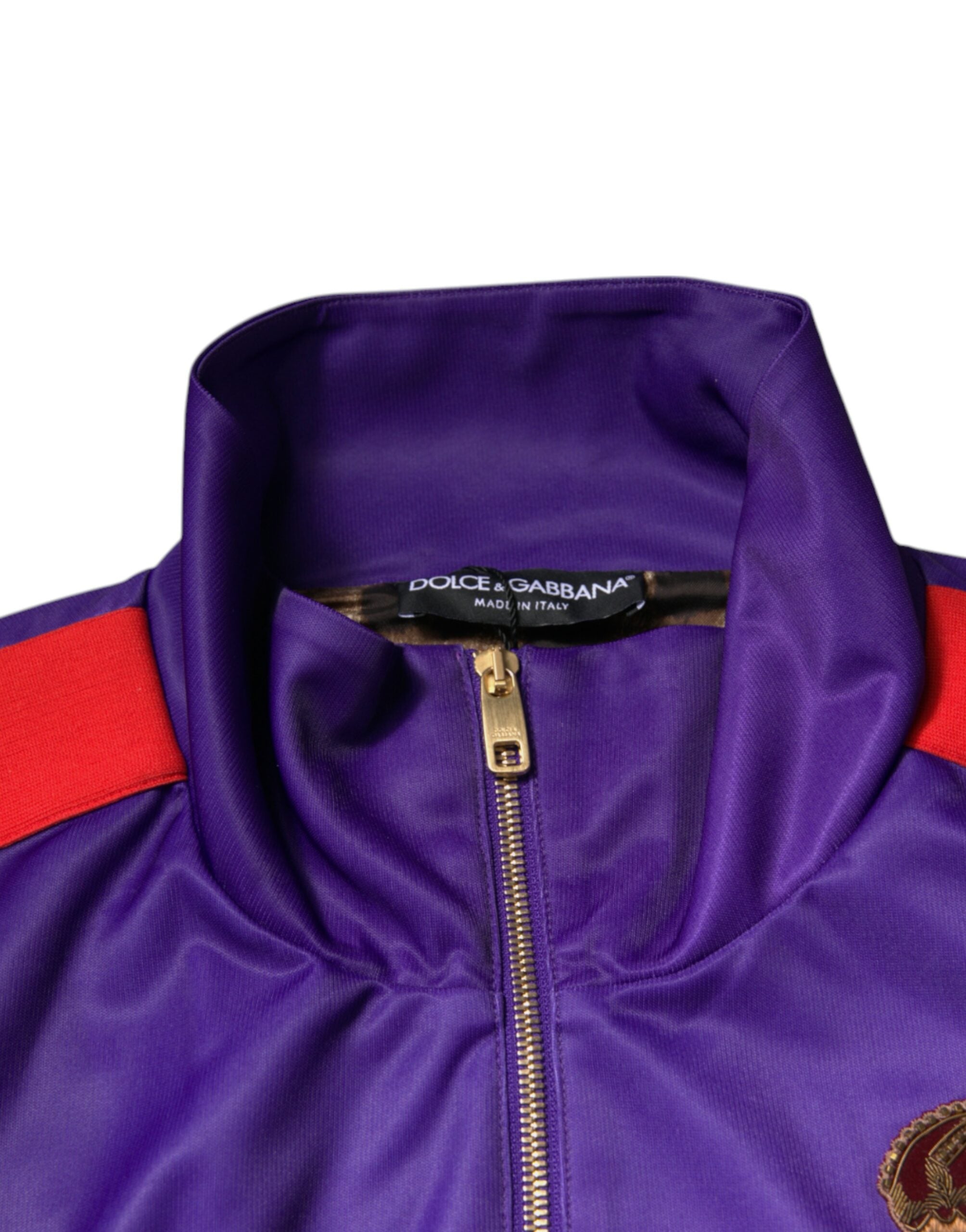 Dolce & Gabbana Purple Year of the Pig Bomber Zip Sweater