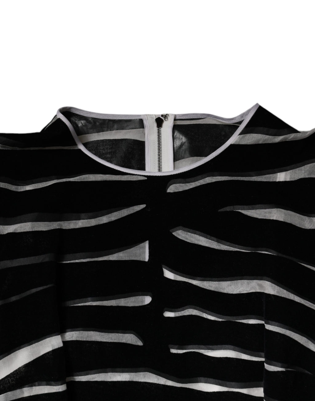 Dolce & Gabbana Schwarz Weiß Zebra A-Linie Etuikleid Mini Kleid